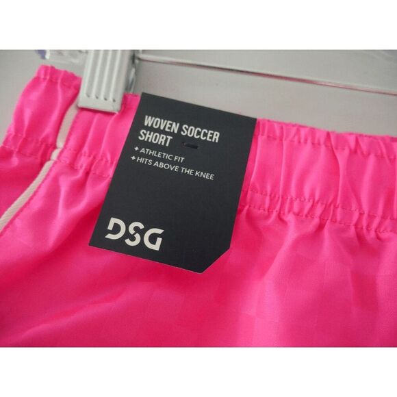 DSG Youth Vibrant Pink Woven Soccer Shorts Lightweight Sports Active Wear Size L - Picture 5 of 6